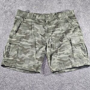 George Cargo Shorts Mens 44 (Fits 42)Green Military Camouflage Outdoor PlusSize